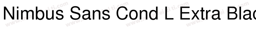 Nimbus Sans Cond L Extra Black字体转换
